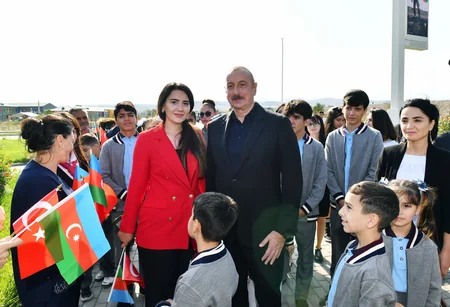 Ilham Aliyev, Mehriban Aliyeva meet with Aghali village residents