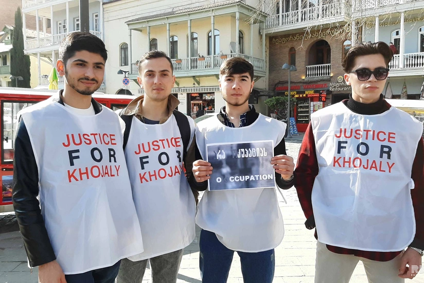 Tbilisidə Xocalı soyqırımını tanıtım aksiyası keçirildi - FOTO