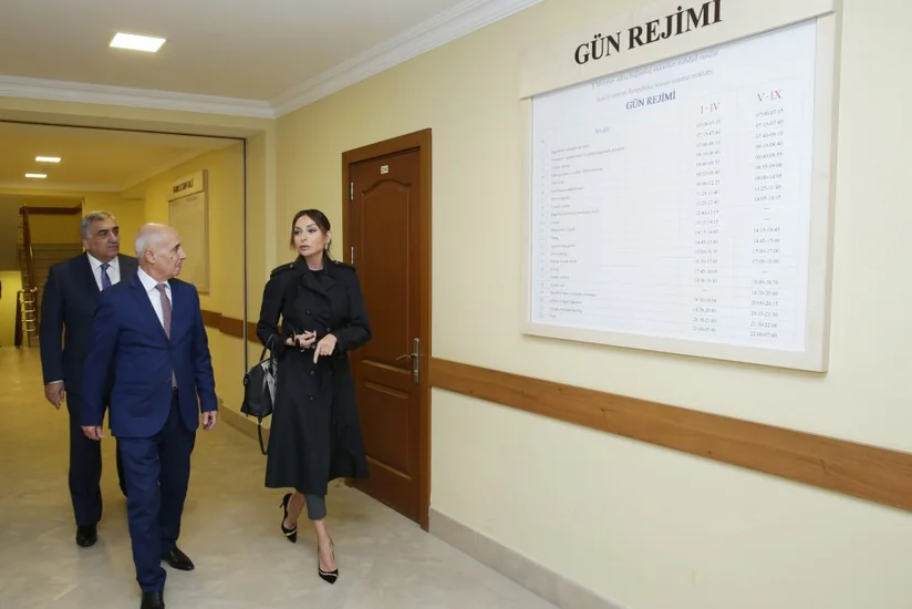 Mehriban Əliyeva Türkandakı 6 nömrəli xüsusi internat məktəbində yaradılan şəraitlə tanış olub