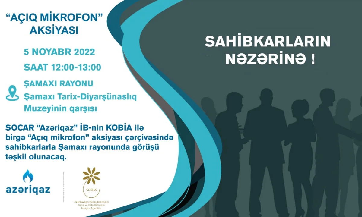 “Azəriqaz” sahibkarlarla Şamaxıda görüş keçirəcək