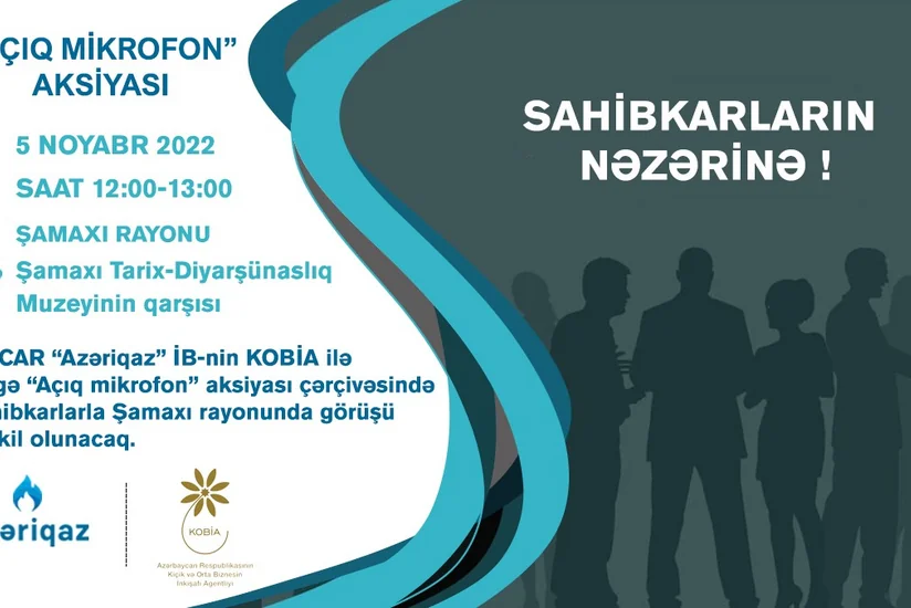 “Azəriqaz” sahibkarlarla Şamaxıda görüş keçirəcək
