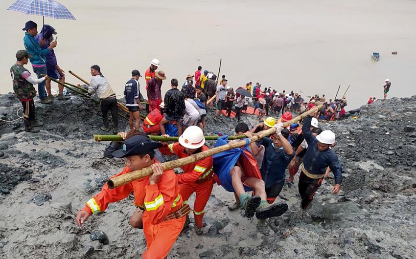 Myanmada mədəndə torpaq sürüşməsi nəticəsində 25 nəfər itkin düşüb
