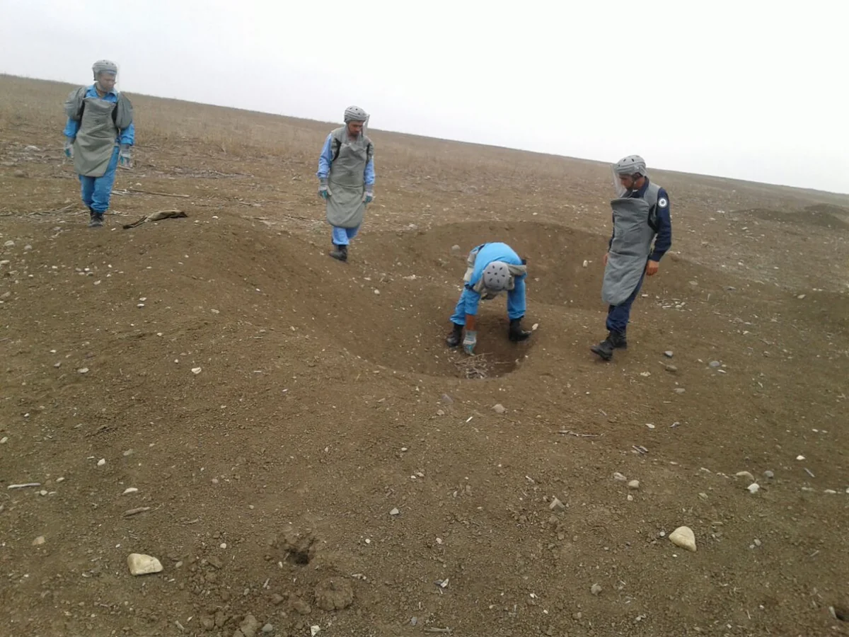 ​Tərtərdə partlamamış top mərmisi aşkar edilib