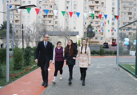 Leyla Aliyeva attends inauguration of another yard redeveloped under “Bizim həyət” project