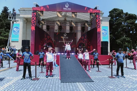 Bakı-2015: Məşəl estafeti Sumqayıtda - FOTO