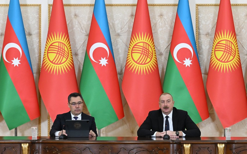 Azərbaycan və Qırğızıstan prezidentləri mətbuata bəyanatlarla çıxış ediblər - YENİLƏNİB-2