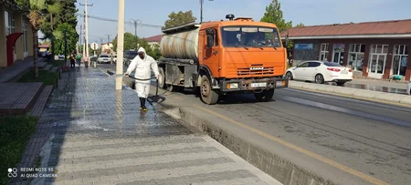 Qaxda dezinfeksiya işləri aparılıb
