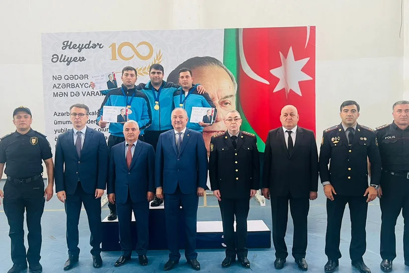 Polislər arasında Heydər Əliyevin 100 illik yubileyinə həsr olunmuş yarış keçirilib