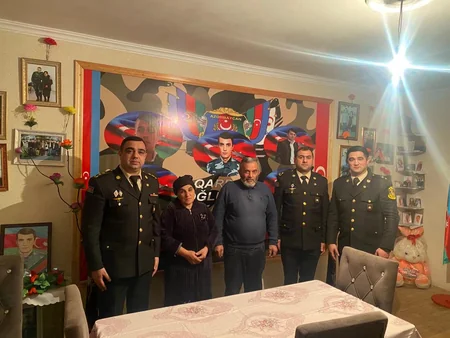 Dövlət Xidmətinin şöbə rəisi şəhid ailələrini ziyarət edib