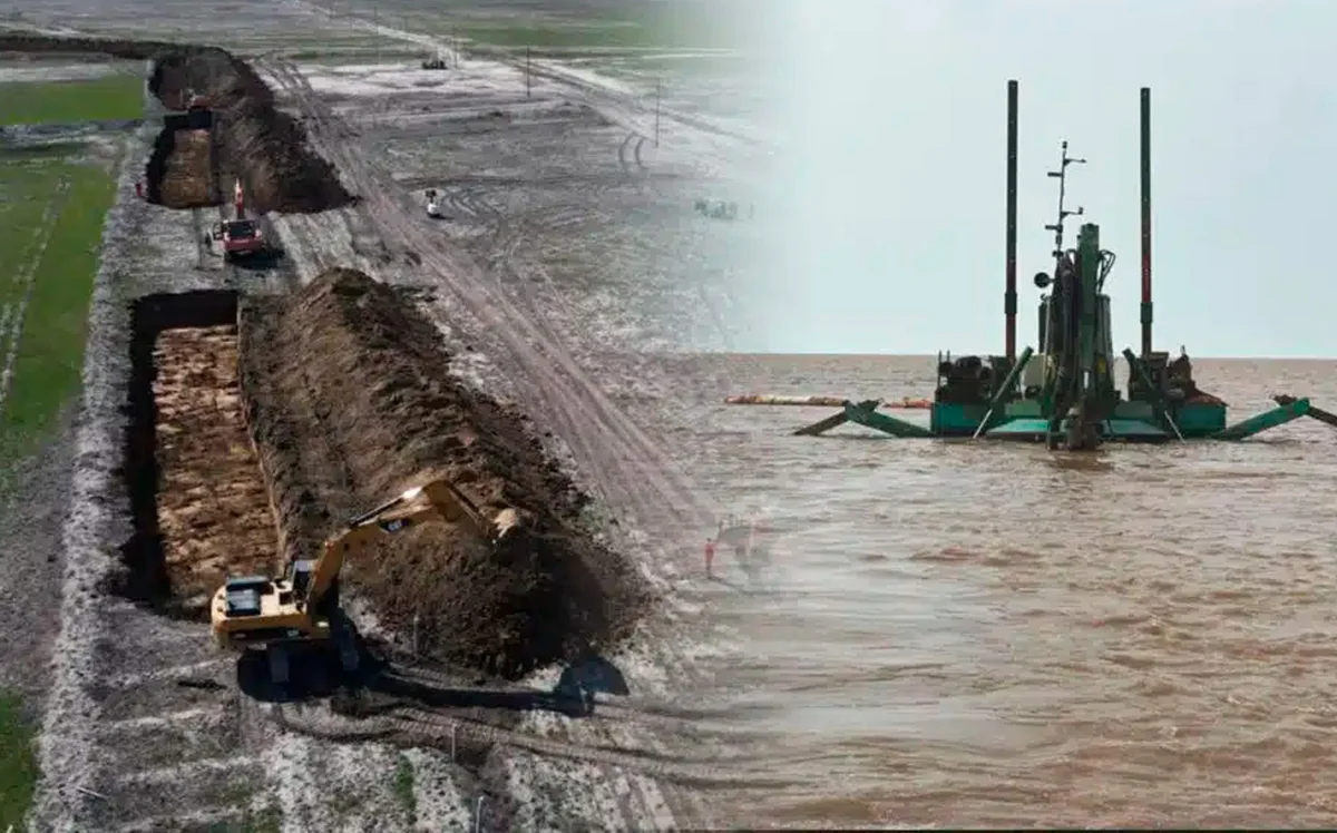 В Казахстане паводковые воды направили в Каспийское море