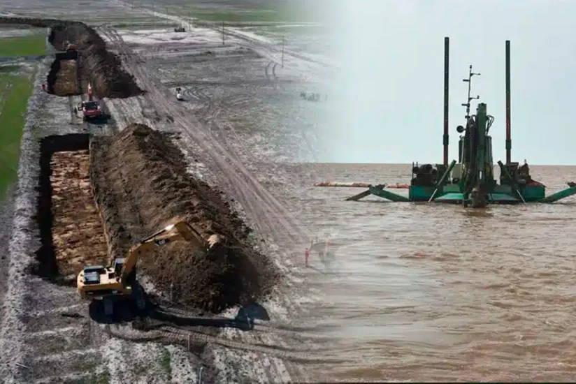 В Казахстане паводковые воды направили в Каспийское море