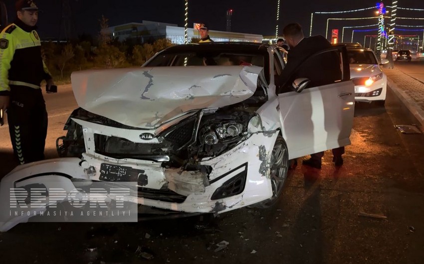 В массовом ДТП в Сумгайыте пострадали три человека