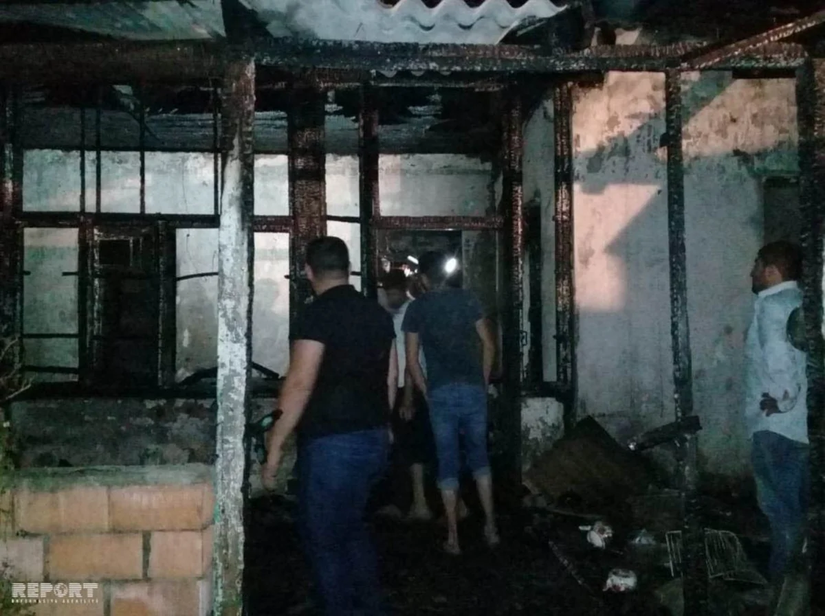Bərdədə məcburi köçkünlərin məskunlaşdığı binada yanğın olub - FOTO