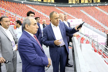 Crystal Hall hosts a meeting with Azerbaijani national chess team