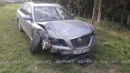 Kürdəmirdə iki avtomobil toqquşub, xəsarət alanlar var