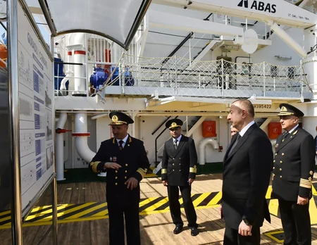 President Ilham Aliyev attends ceremony to launch “Jabrayil” and “Gubadli” ships