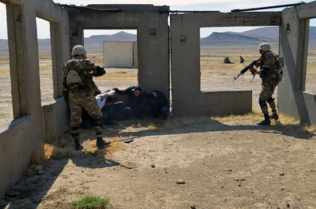 Silahlı Qüvvələrin motoatıcı taborunun NATO qiymətləndirməsi üzrə təlimi başa çatıb