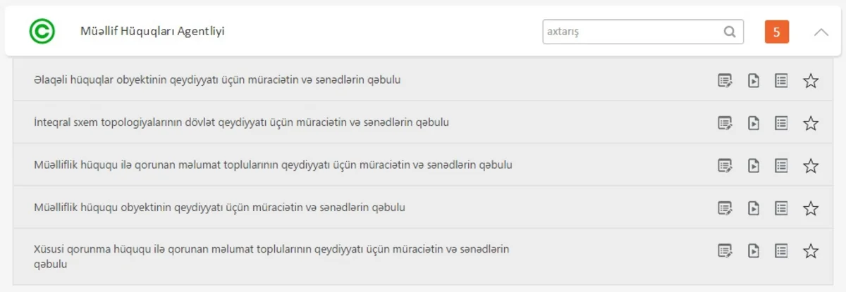 Müəllif Hüquqları Agentliyinin “Elektron hökumət” portalındakı 5 elektron xidməti yenilənib