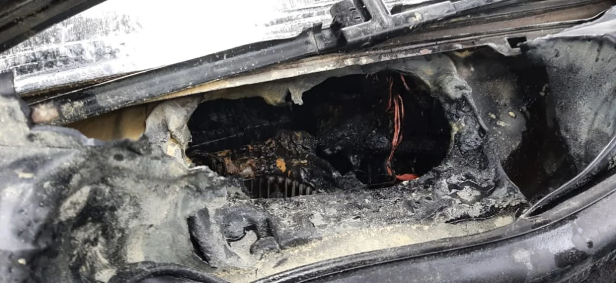 Mingəçevirdə avtomobil yanıb - FOTO