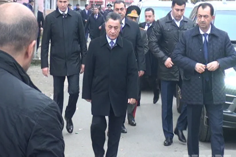 Ramil Usubov Nardaranda şəhid olmuş polis serjantının hüzr mərasimində iştirak edib - FOTO