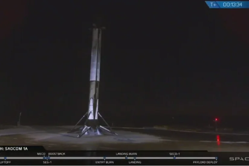 Первая ступень ракеты Falcon 9 вернулась на космодром в США