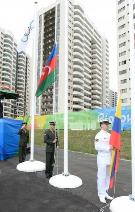 Azerbaijani flag raised in Rio Olympic village