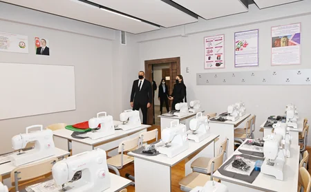 Prezident və birinci xanım Tədris və Xidmət Kompleksinin açılışında iştirak ediblər
