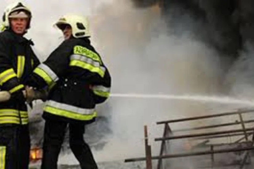 Sumqayıtda yeni tikilən binada yanğın olub
