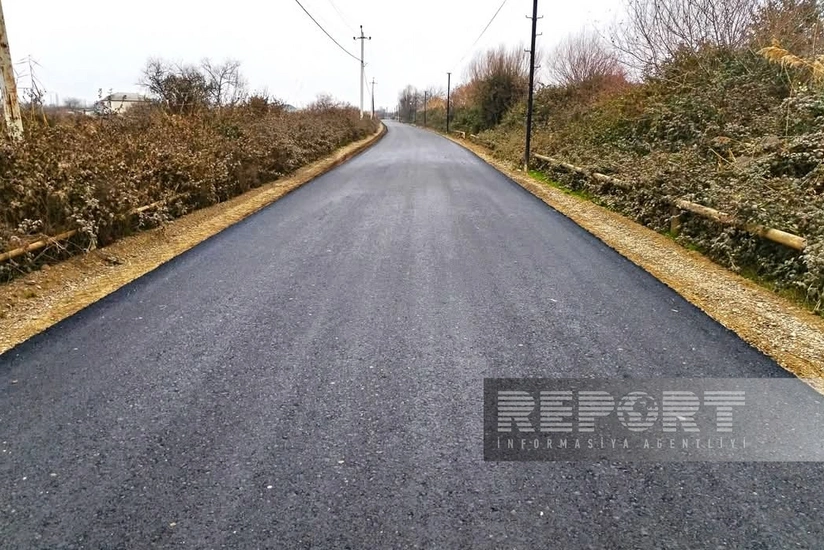 İmişlidə şəhid ailələri yaşayan kənddaxili yollar asfaltlanıb