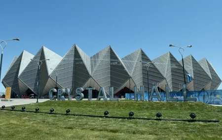 ​Prezident İlham Əliyev I Avropa Oyunları üçün “Baku Cristall Holl”da yaradılan şəraitlə tanış olub - FOTO