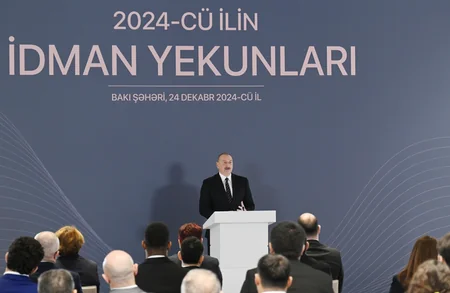 Prezident İlham Əliyev 2024-cü ilin idman yekunlarına həsr olunan mərasimdə iştirak edib - YENİLƏNİB
