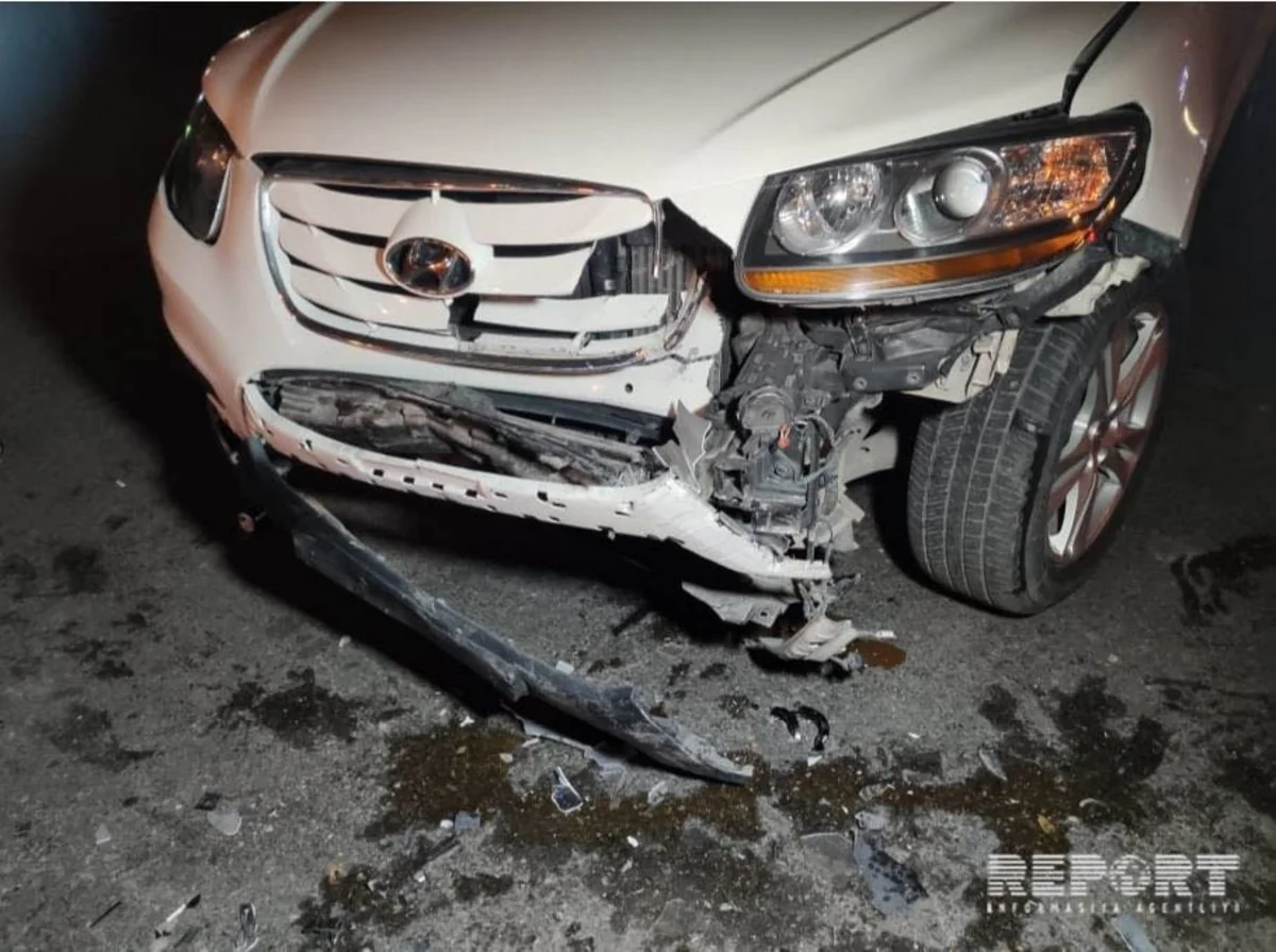 Bakıda iki avtomobil toqquşub - FOTO - VİDEO