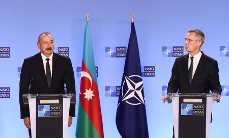 President Ilham Aliyev, NATO Secretary General Jens Stoltenberg hold joint press conference in Brussels