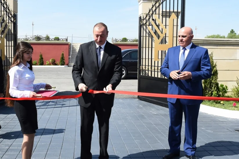 Президент Ильхам Алиев принял участие в открытии Хачмазского филиала ОАО Азерхалча