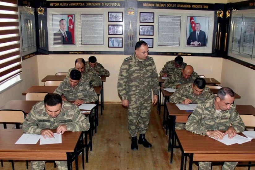 Azərbaycan Ordusunda ideoloji iş və mənəvi-psixoloji təminat üzrə zabitlərin peşəkarlıq səviyyəsi yoxlanılıb