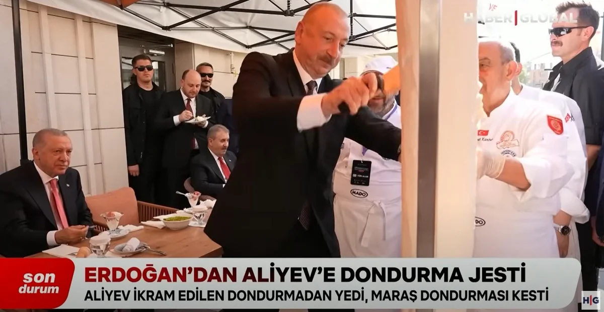 Haber Global: Ilham Aliyev, Erdogan's symbolic visit to Türkiye's Kahramanmaraş - trip ended with ice cream gesture