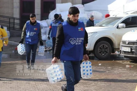 Azərbaycan könüllüləri Kahramanmaraşda fəaliyyətə başlayıblar