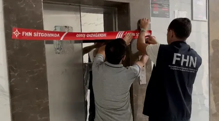 FHN Bakıda qəzalı vəziyyətə düşən çoxmərtəbəli binanın liftinin istismarını dayandırılıb