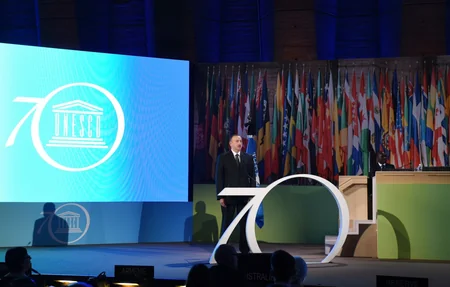 ​İlham Əliyev UNESCO Baş Konfransının 38-ci sessiyasının Liderlər Forumunda iştirak edib