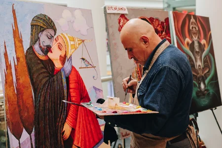 A canvas of collaboration: Indian motifs come alive at Azerbaijani Painting Workshop