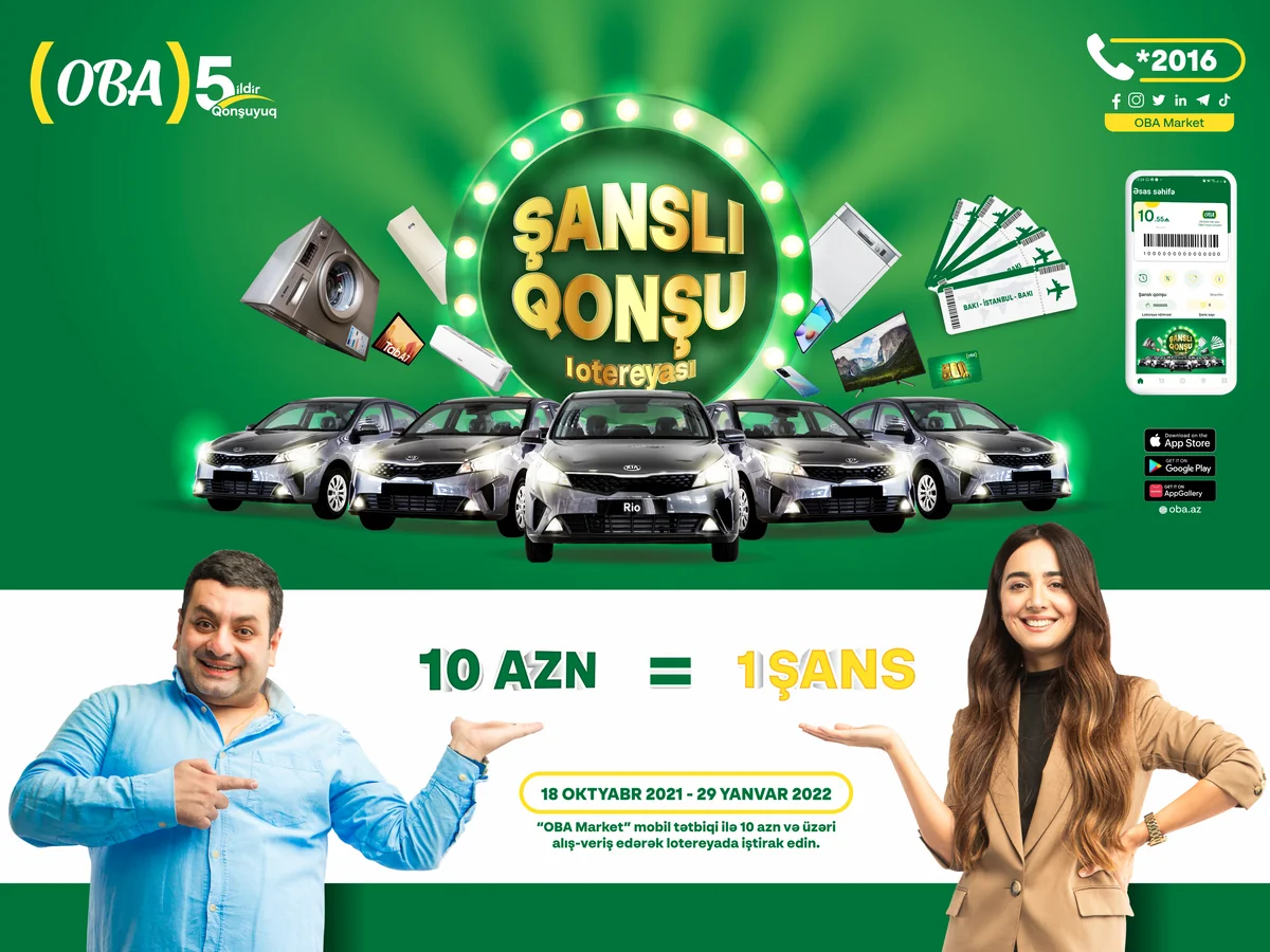 “OBA Market” “Şanslı Qonşu” lotereyasına start verir