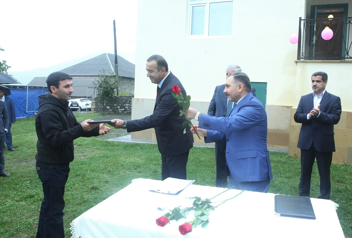 Qaxda Qarabağ müharibəsi əlillərinə fərdi yaşayış evləri verilib