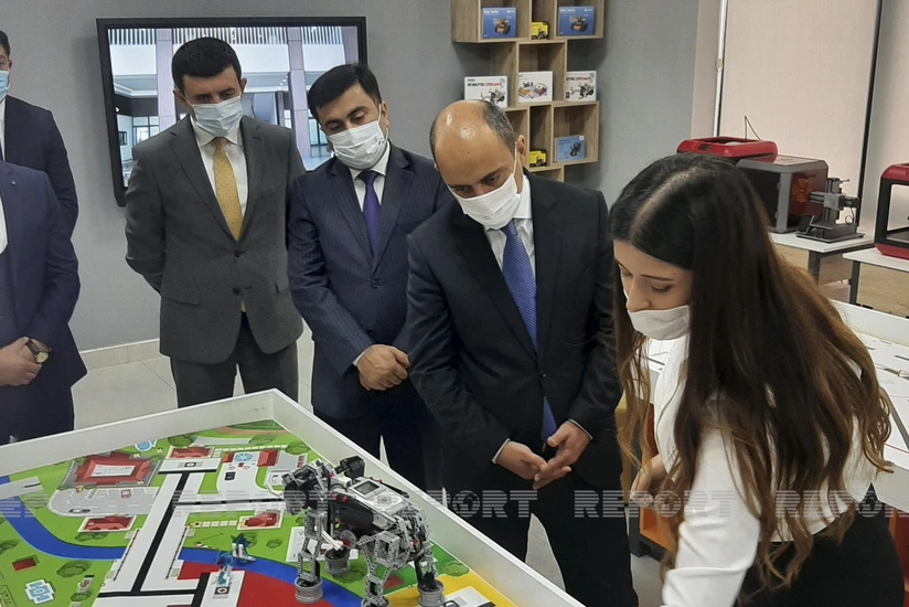 Azerbaijani education minister attends opening of gymnasium in Ganja
