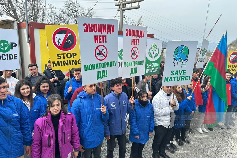 Экоакция на дороге Ханкенди-Лачын продолжается, требования участников остаются неизменными
