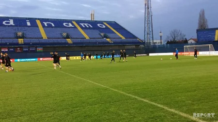 Xorvatiya millisi Azərbaycanla oyunöncəsi məşqə çıxıb
