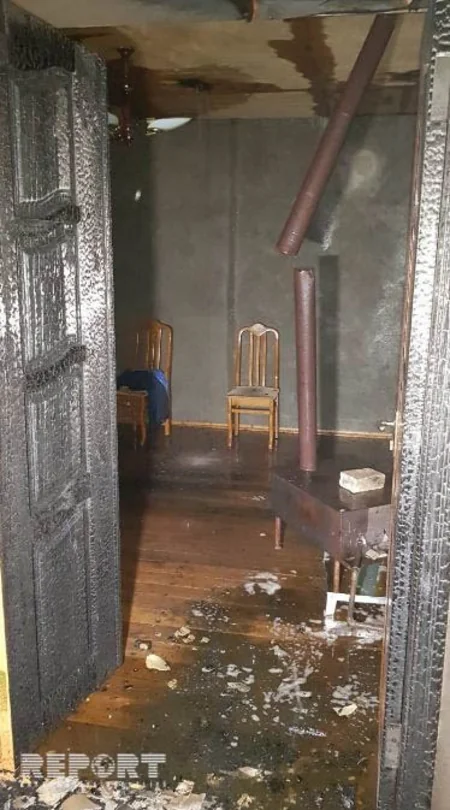 Göyçayda fərdi yaşayış evi yanıb - FOTO