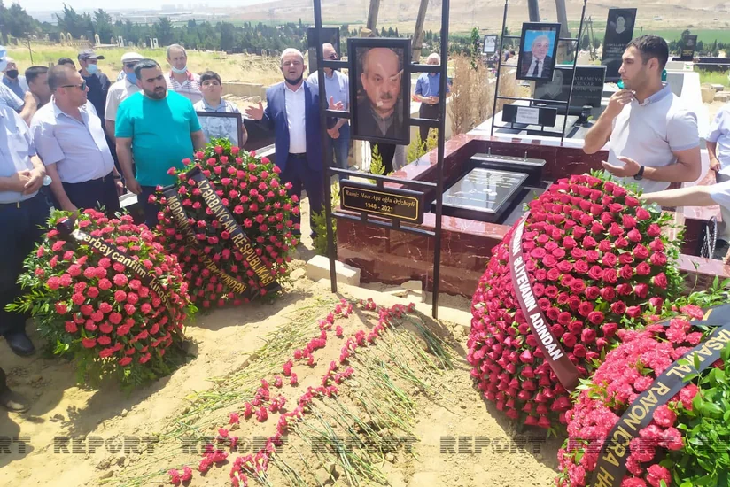 Mehriban Əliyeva Ramiz Əzizbəylinin dəfn mərasiminə əklil göndərib