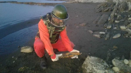 Mingəçevir su anbarının yaxınlığında top mərmisi aşkarlanıb