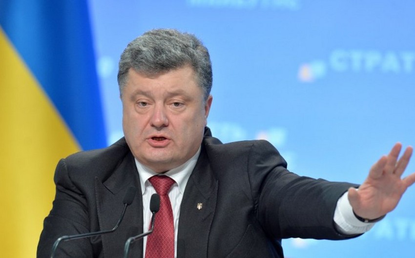 Poroşenko Donbasda gedən müharibədə qalib gələcəklərinə söz verib