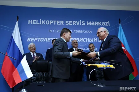 Azərbaycanda Rusiya ilə birgə yaradılan vertolyotların əsaslı təmiri və servisi mərkəzinin təməli qoyulub